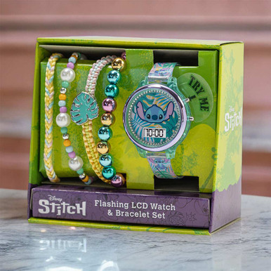 Image of Disney Lilo and Stitch Digital Watch and Bracelet Set