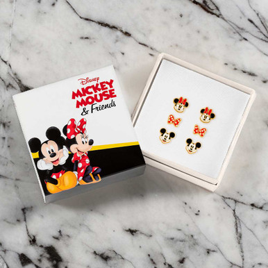 Image of Disney Mickey & Minnie Mouse Trio Earring Set