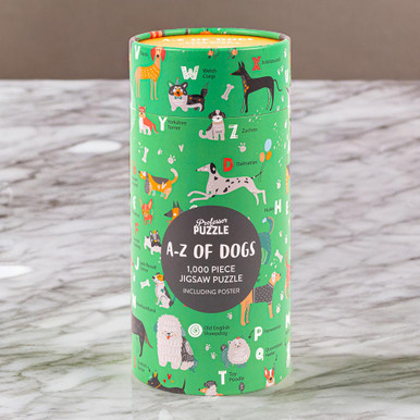 Image of A-Z Dogs Tube 100 Piece Puzzle
