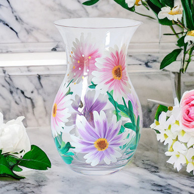 Click to view product details and reviews for Lynsey Johnstone Hand Painted Cosmos Posy Vase.