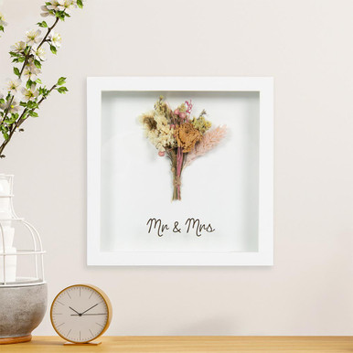 Click to view product details and reviews for Mr Mrs Framed Flower Plaque.