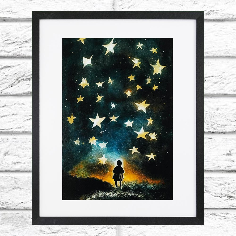 Look To The Stars Treechild Framed Print