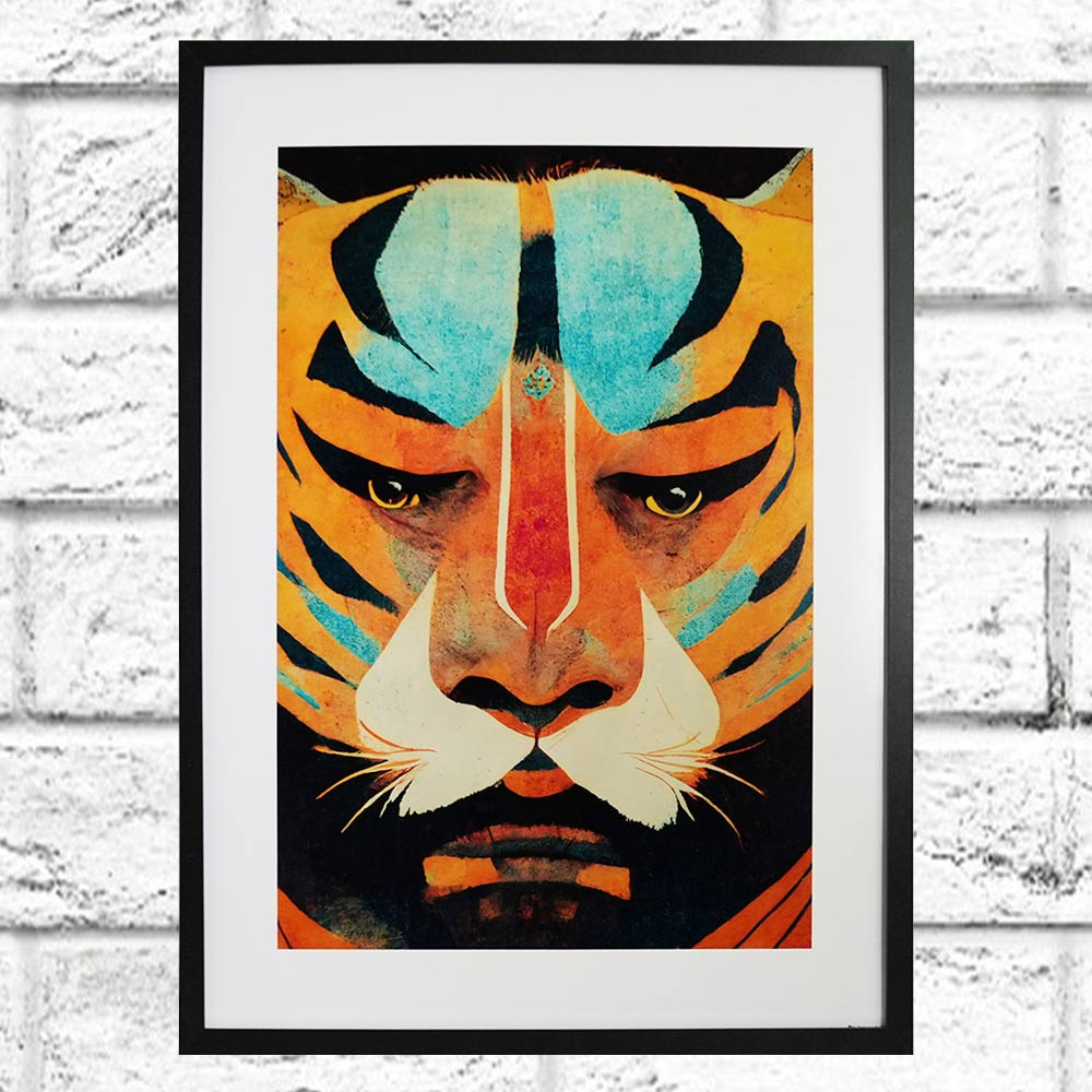 Strong Tiger Treechild Framed Print