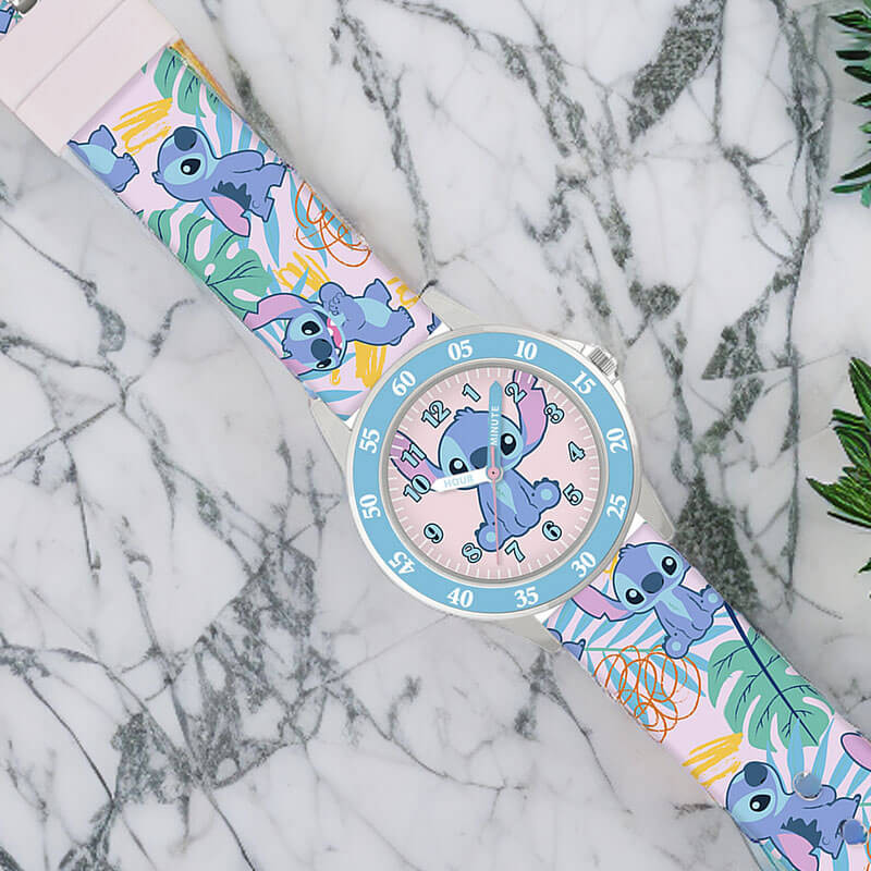 Disney Lilo and Stitch Blue Printed Time Teacher Strap Watch