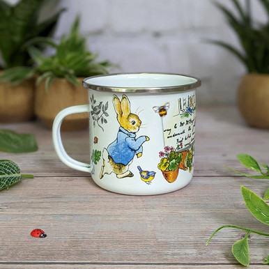 Image of Peter Rabbit Pin Up Enamel Mug