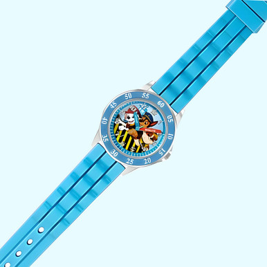 Image of Nickelodeon Paw Patrol Blue Silicon Strap Time Teacher Watch