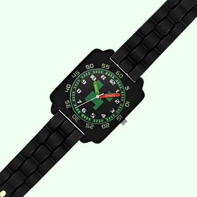 Image of Minecraft Black Silicon Strap Time Teacher Watch