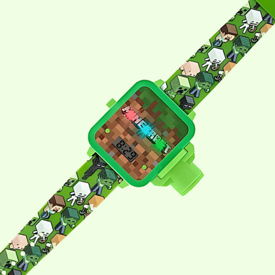 Image of Disney Minecraft Green Strap Projection Watch