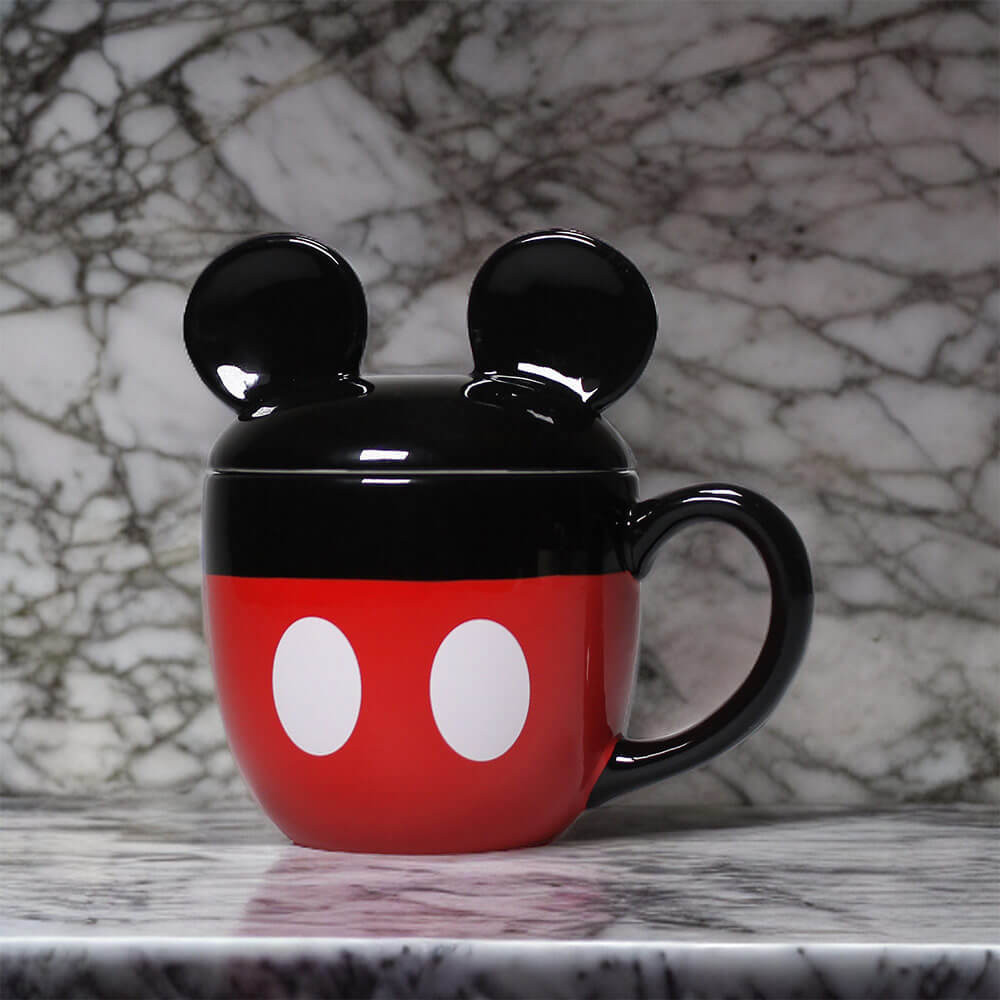 Disney Mickey Mouse Shaped Mug with Lid