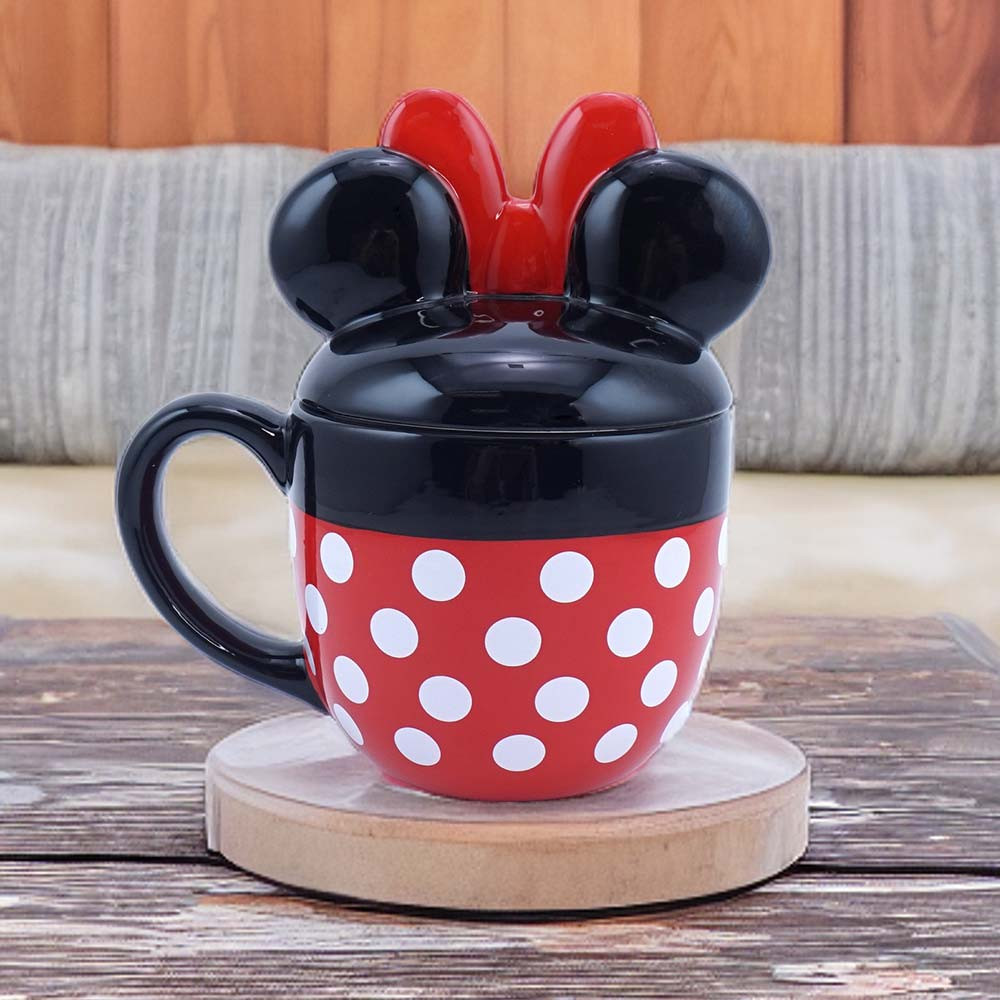 Disney Mickey Mouse Minnie Shaped Mug with Lid