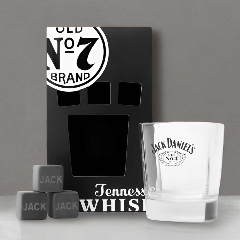 Jack Daniels Tumbler and Stones Gift Set