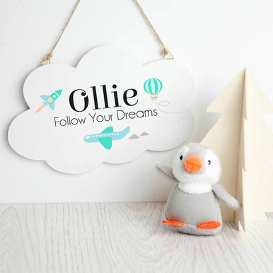Click to view product details and reviews for Personalised Follow Your Dreams Cloud Wall Hanging.