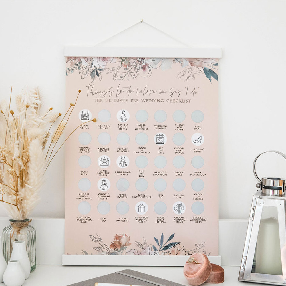 Things To Do Before I - Wedding Planner Checklist Dusky Pink