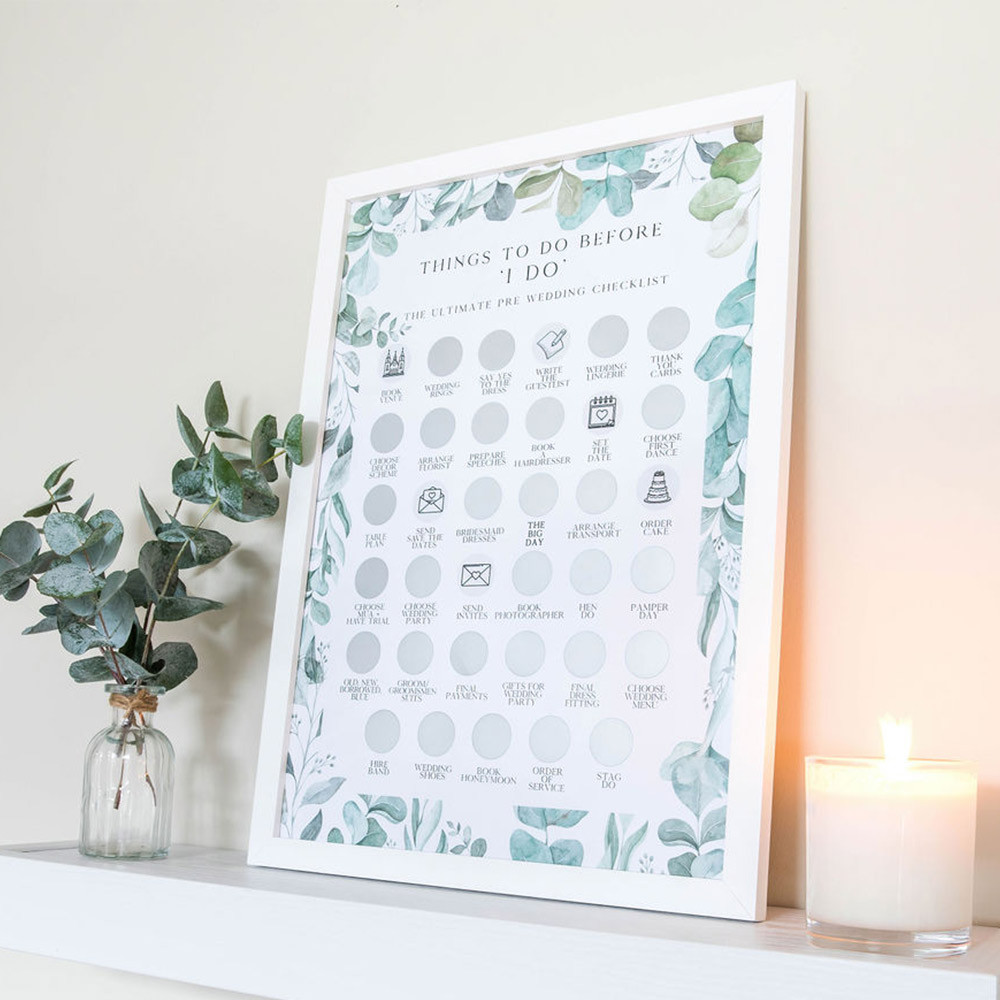 Things To Do Before I - Wedding Planner Checklist Eucalyptus