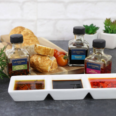 Image of Dipping Dish with Oil and Vinegar
