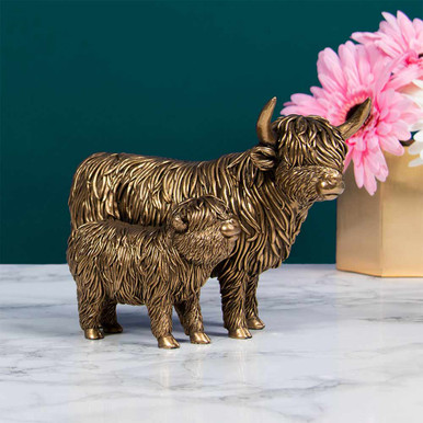 Click to view product details and reviews for Bronze Highland Cow Calf Ornament.