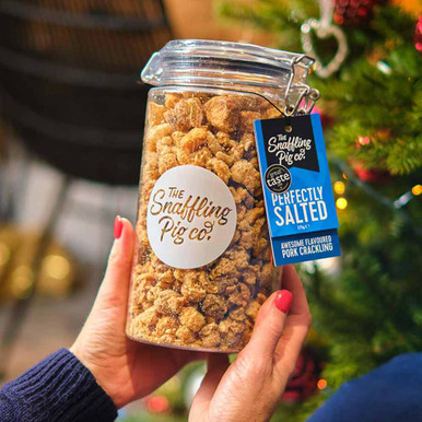 Image of Snaffling Pig Perfectly Salted Pork Crackling Gift Jar 275g