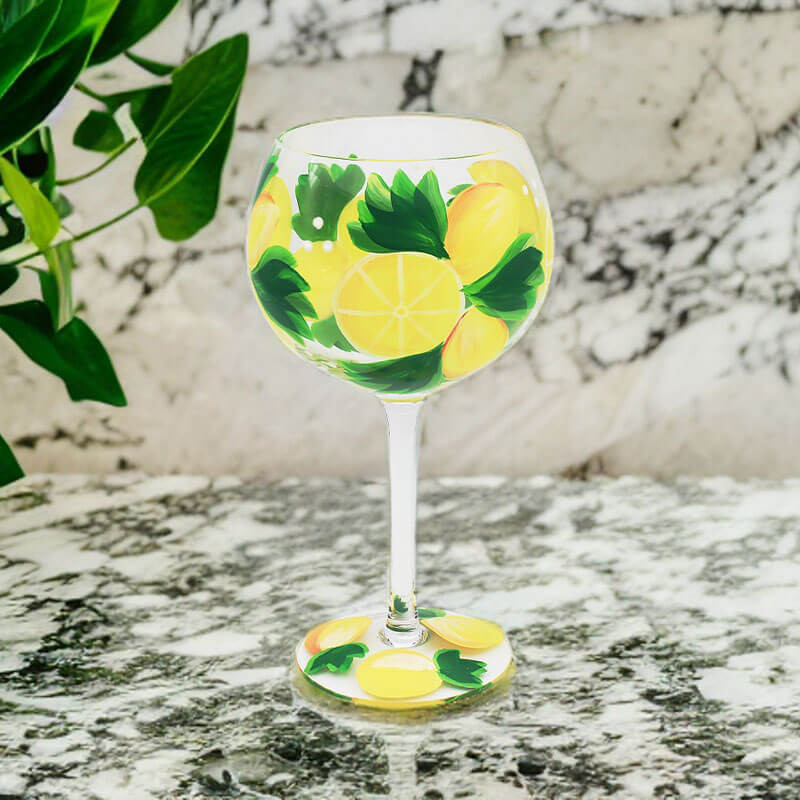 Lemons Gin Glass