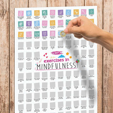 BUCKET LIST - 100 Things To Do For Your Wellbeing Scratch Off Poster