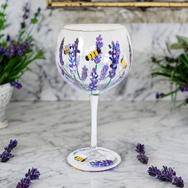 Click to view product details and reviews for Bees Lavender Gin Glass.