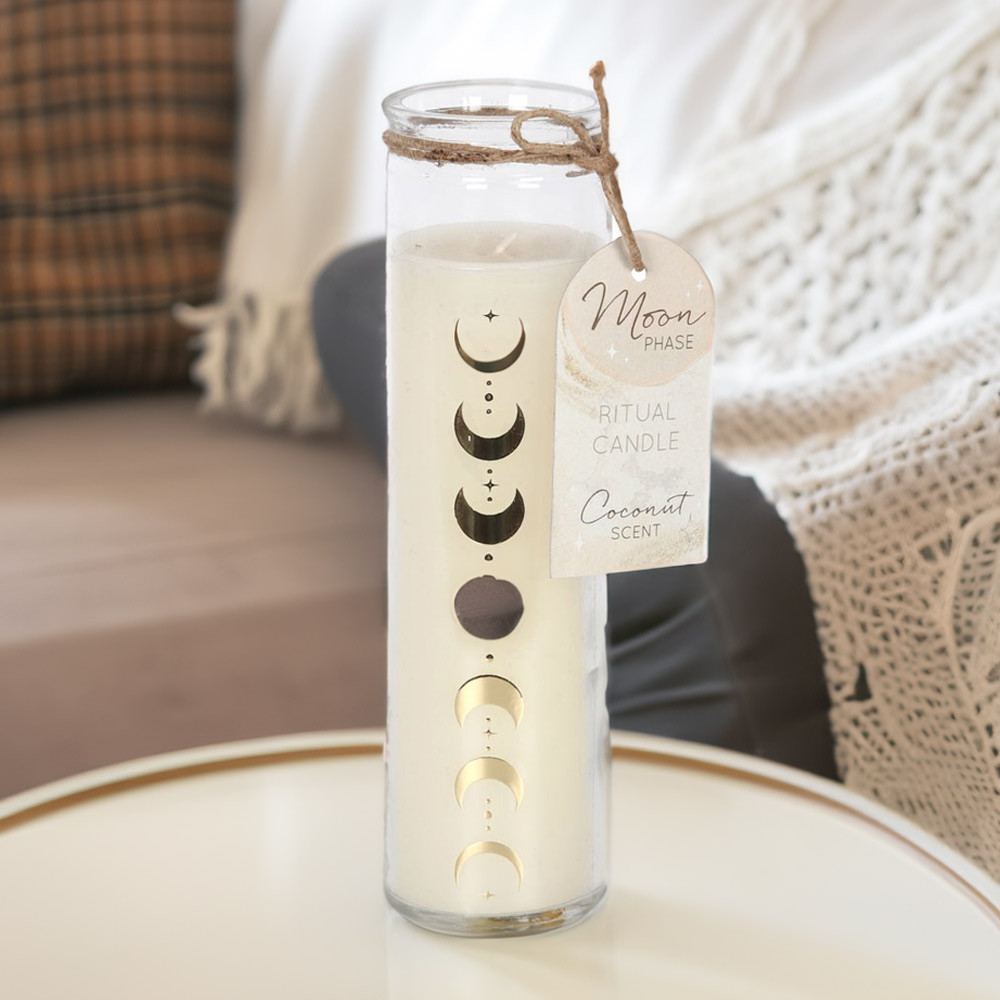 Moon Phase Coconut Tube Candle