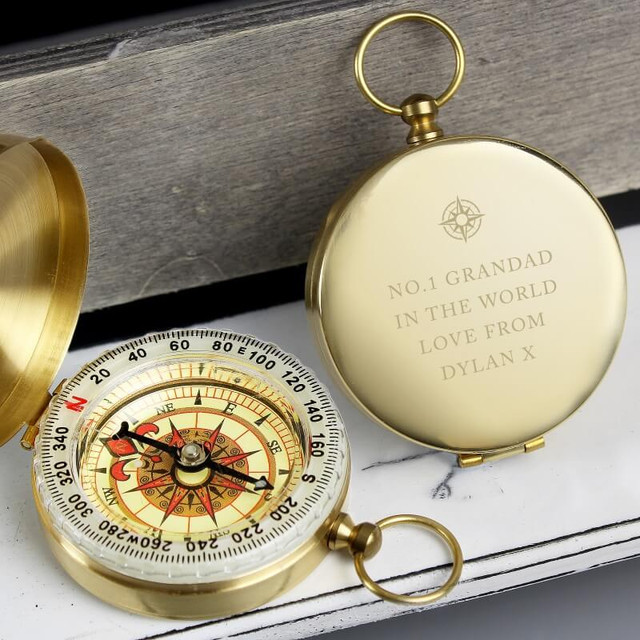 Personalised Grandad Keepsake Compass