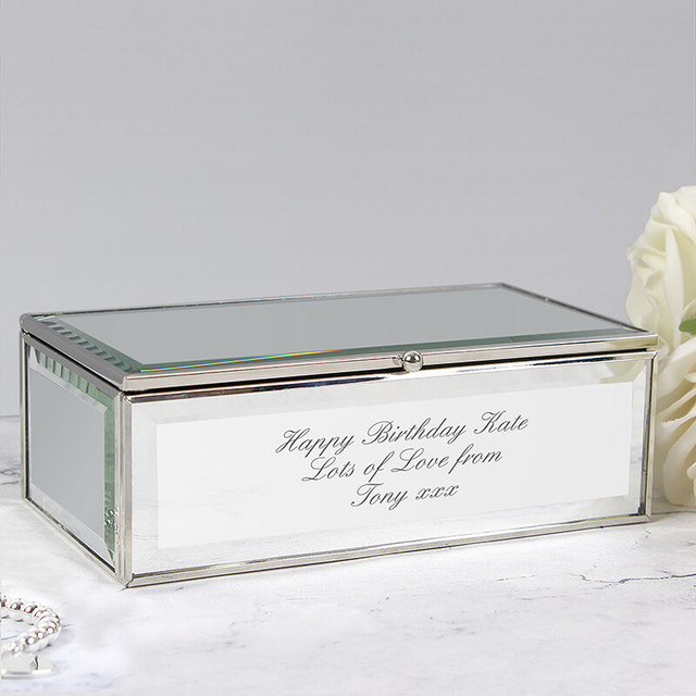 Personalised Birthday Mirrored Jewellery Box