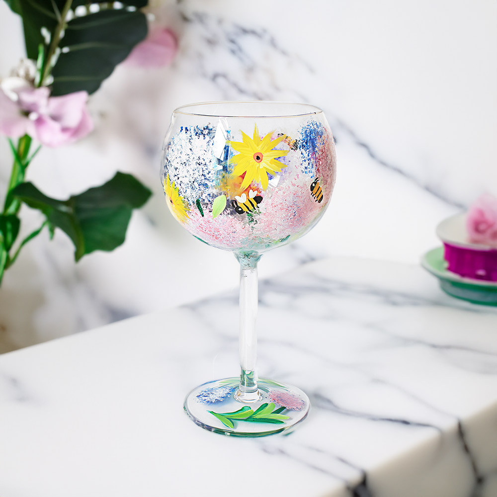 Alliums & Bees Gin Glass