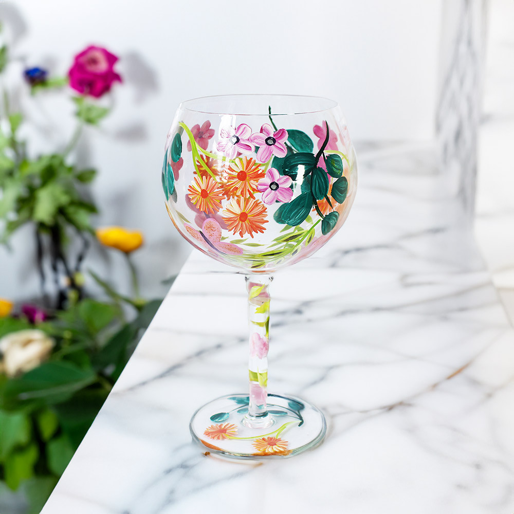 Butterfly Garden Gin Glass