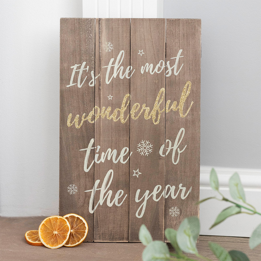 It's The Most Wonderful Time Wooden Plaque