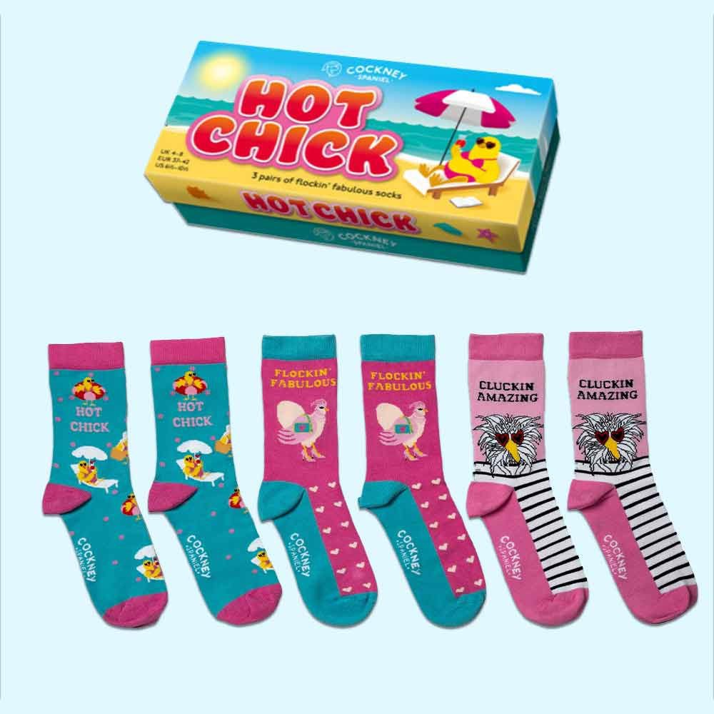 Hot Chick Ladies Socks - 3 Pairs black