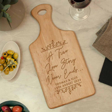 Click to view product details and reviews for Personalised True Love Story Wooden Paddle Board.