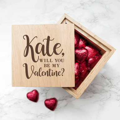 Click to view product details and reviews for Personalised Be My Valentine Oak Photo Cube.