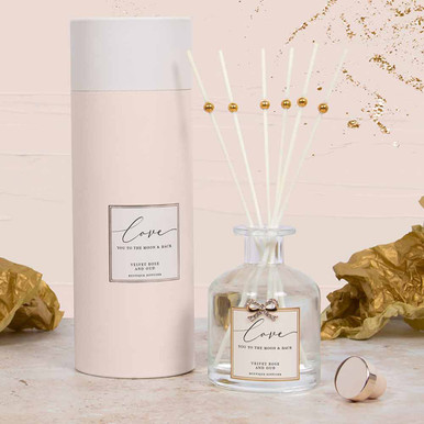 Click to view product details and reviews for Love You Bow Gold Beads Diffuser.