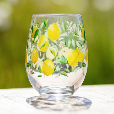 Click to view product details and reviews for Lemon Grove Stemless Glass.