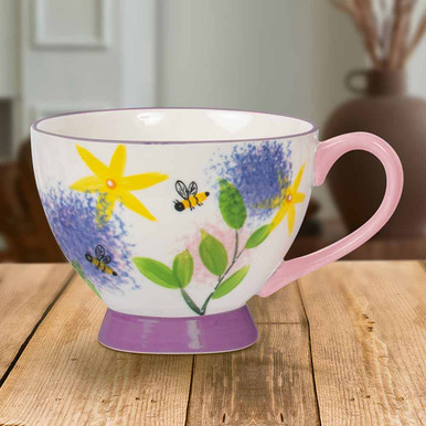Alliums Bees Footed Mug