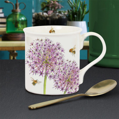 Click to view product details and reviews for Bee Tanical Allium Mug.
