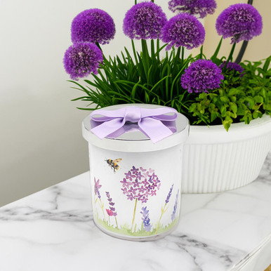 Click to view product details and reviews for Lavender Bees Candle.