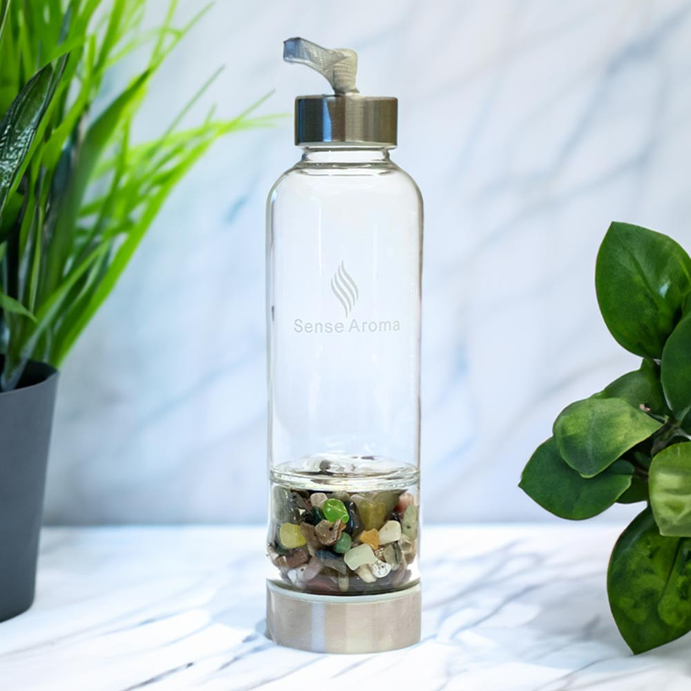 Layered Mixed Crystal Water Bottle