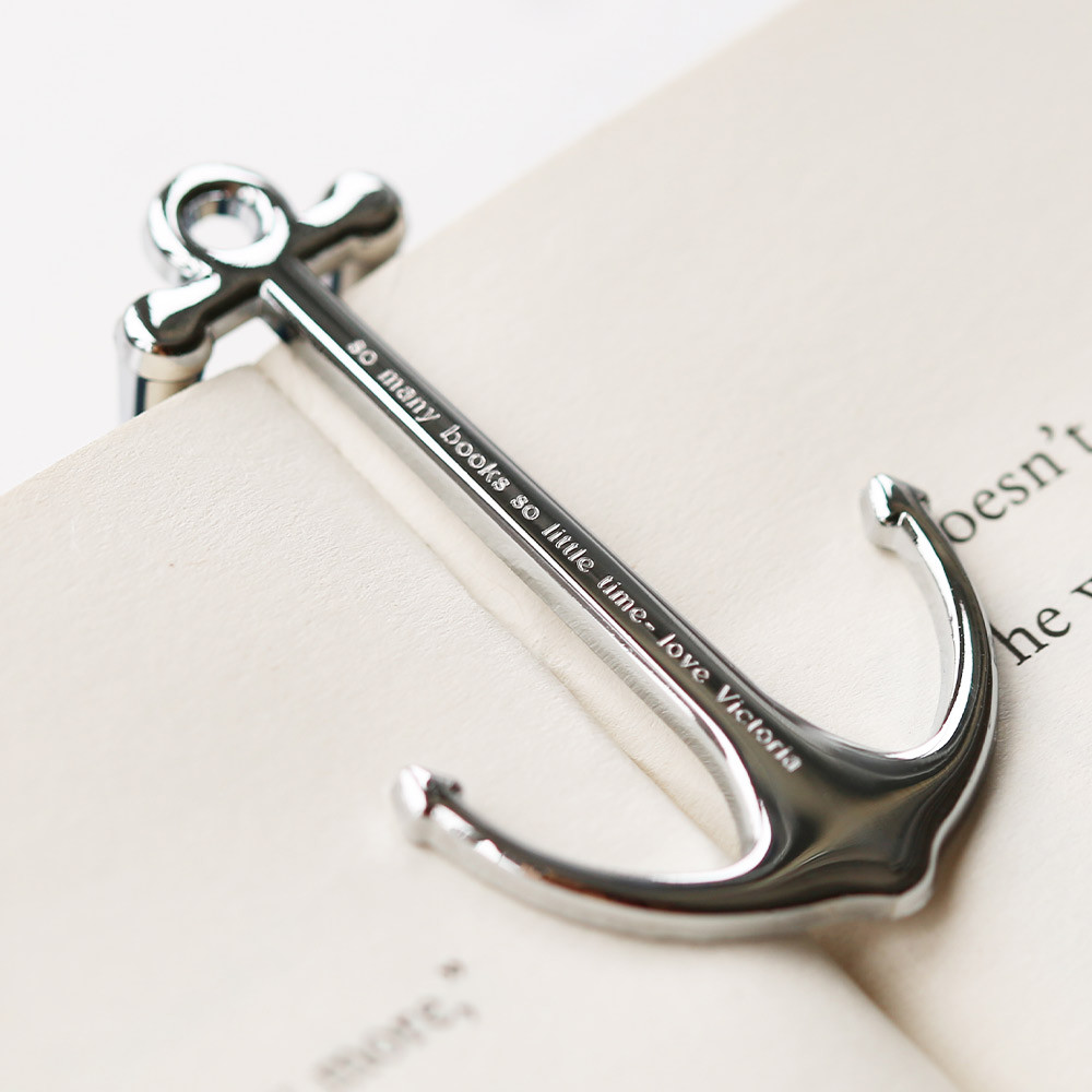 Personalised Book Anchor - Silver