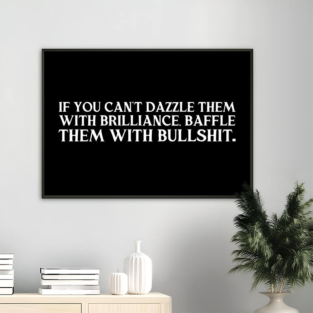 Dazzle or Baffle Framed Print