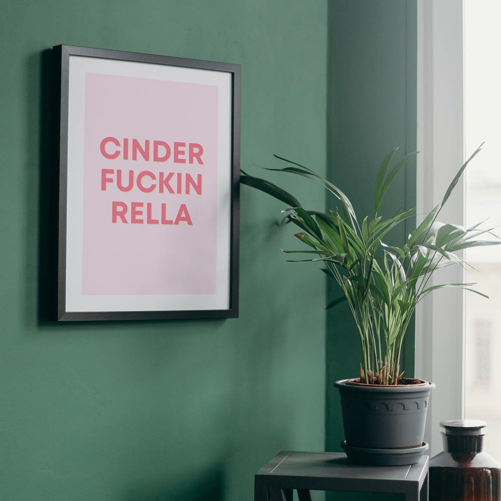 Cinder-Fuckin-Rella Framed Print