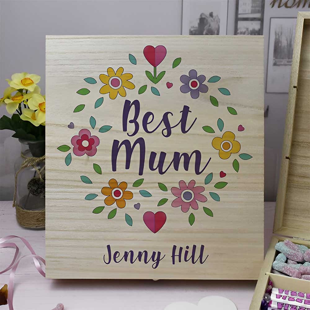 Personalised Best Mum Sweet Box - 9 Compartments