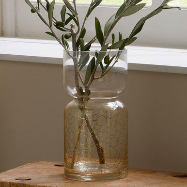Image of Disney Mickey Mouse Shapes Curved Glass Vase