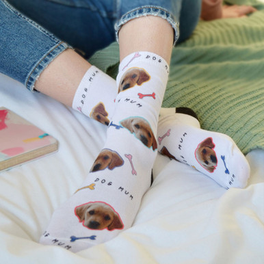 Click to view product details and reviews for Personalised Dog Parent Photo Socks.