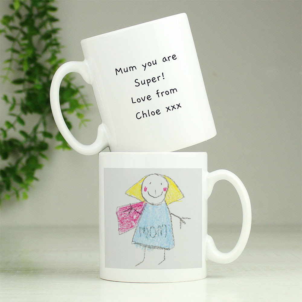 Personalised Childrens Drawing Photo Mug