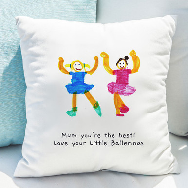 Click to view product details and reviews for Personalised Childrens Drawing Photo Upload Cushion.