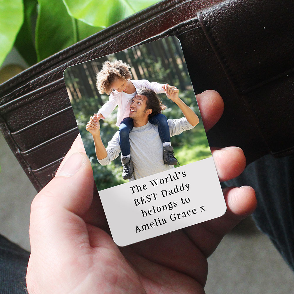 Personalised Dads Photo Upload Wallet Card