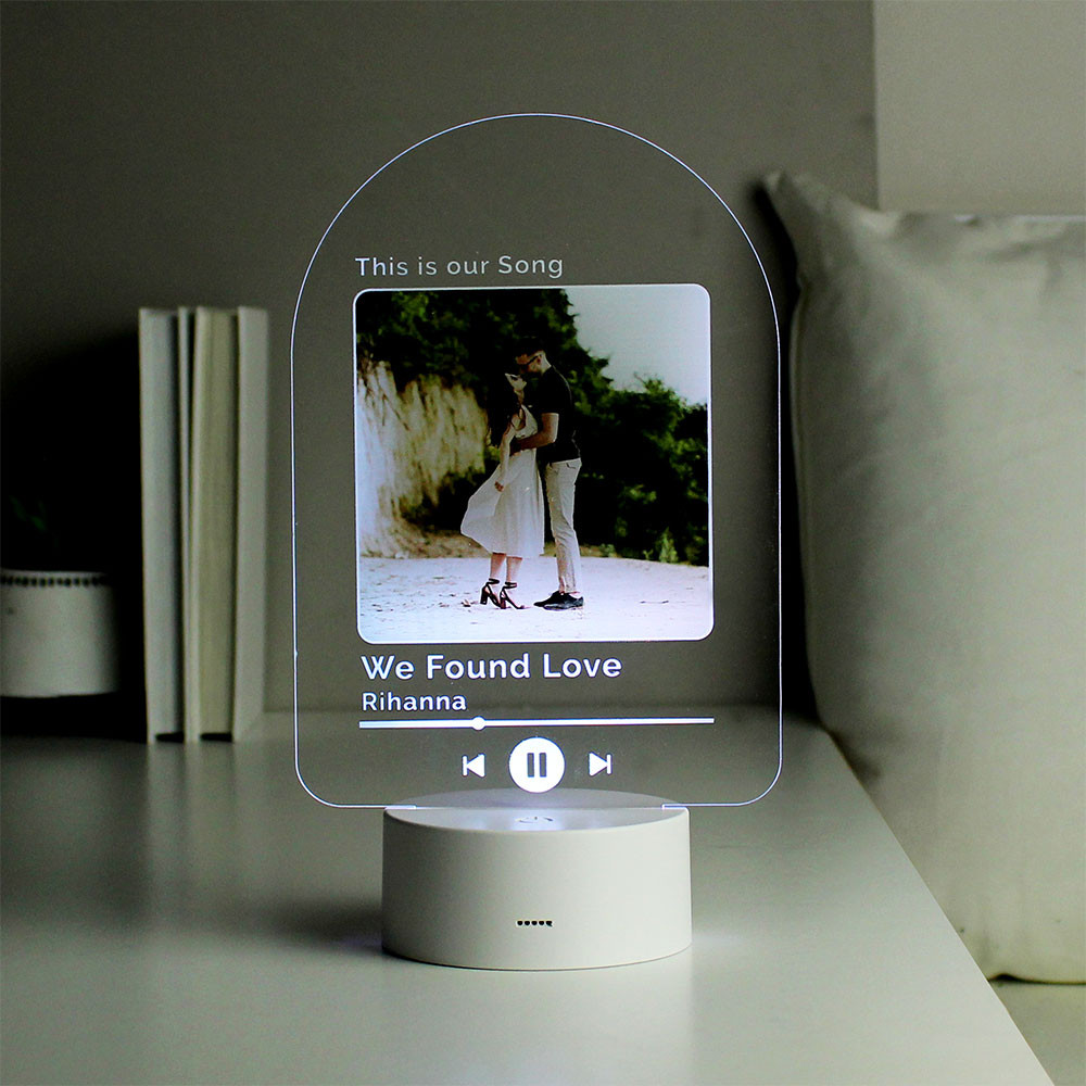 Personalised Our Song Photo Upload LED Desk Light