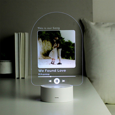 Click to view product details and reviews for Personalised Our Song Photo Upload Led Desk Light.